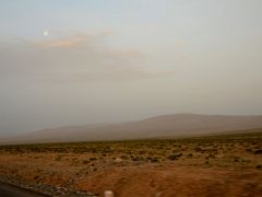 03 Moon Over Hills From Highway 219 Just After Leaving Karghilik Yecheng
